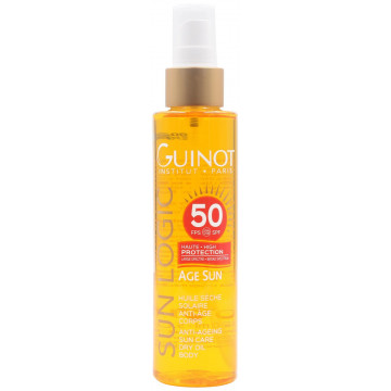 Купить - Guinot Age Sun Anti-Ageing Sun Dry Oil Body SPF50 - Антивозрастное сухое масло от солнца для тела