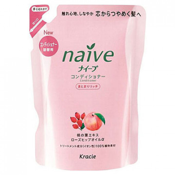 Купить - Kanebo Naive - Бальзам-ополаскиватель с экстрактом персика и масла шиповника (сменная упаковка)