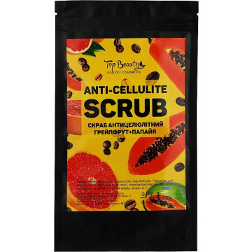 Купить - Top Beauty Anti-cellulite Scrub - Антицеллюлитный кофейный скраб для тела "Грейпфрут-папая"
