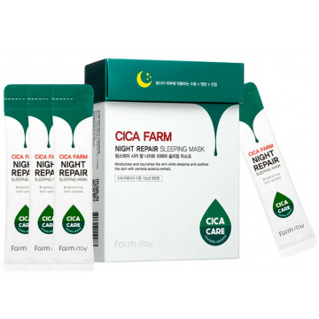 Купить - FarmStay Cica Farm Night Repair Sleeping Mask - Восстанавливающая ночная маска для лица с центеллой азиатской