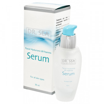 Купить - Dr. Sea Facial Hyaluronic & Vitamins Serum - Сыворотка для лица с гиалуроновой кислотой и витаминами