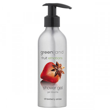 Купить - Greenland Fruit Emotions Shower Gel Strawberry-Anise - Гель для душа с помпой Клубника-Анис