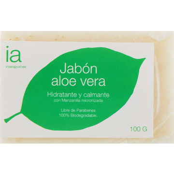 Купить - Interapothek Hidratante y Calmante Jabon Aloe Vera - Мыло для лица и тела с экстрактом Алоэ Вера