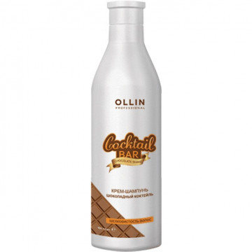Купить - OLLIN Cocktail Bar Hair Cream Shampoo Chololate Shake - Крем-шампунь для объёма и шелковистости волос "Шоколадный коктейль"