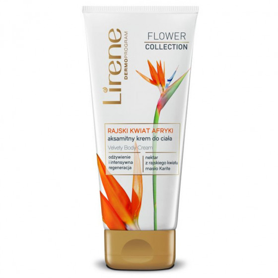 Lirene Flower Collection Velvety Body Cream - Шелковый бальзам для тела "Райское африканское цветение"