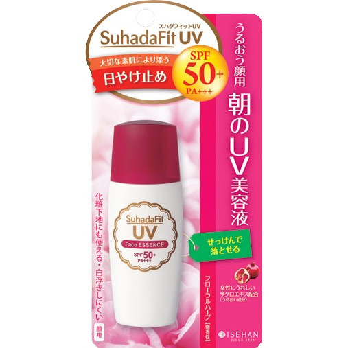 Isehan Suhad Fit UV Face Essence - Солнцезащитная обогащенная эмульсия SPF50+