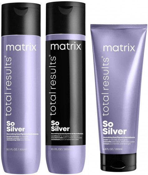 Matrix Total Results So Silver Conditioner - Кондиционер для питания и придания блеска волосам оттенков блонд - 1