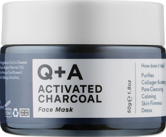 Q+A Activated Charcoal Face Mask - Маска для лица с активированным углем