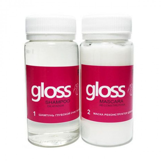 Fox Professional Gloss - Набор кератина для волос "Линия Выпрямления и реконструкции всех типов волос"