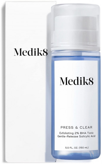 Medik8 Press&Clear Exfoliating 2% BHA Toner - Отшелушивающий тоник с салициловой кислотой для проблемной кожи - 1