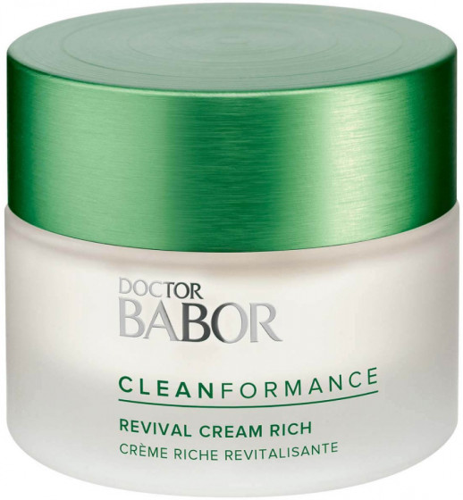 Babor Cleanformance Revival Cream Rich - Разглаживающий питательный крем против первых морщин