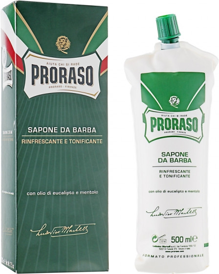 Proraso Green Line Refreshing Shaving Cream - Освежающий и тонизирующий крем для бритья