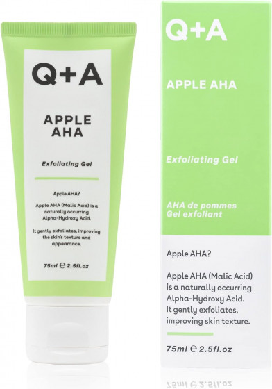 Q+A Apple AHA Exfoliating Gel - Отшелушивающий гель для лица