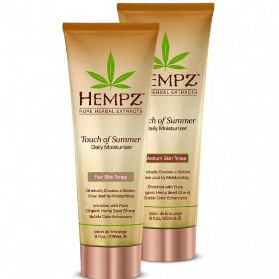 Hempz Touch of Summer Medium Moisturiser - Увлажняющее молочко для тела с бронзантом светлого оттенка