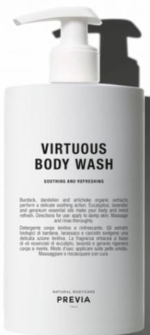 Previa Virtuous Gentle Body Wash - Успокаивающий освежающий гель для душа