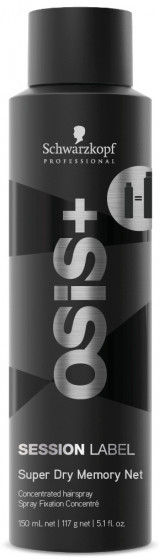 Schwarzkopf Professional Osis Session Label Super Dry Memory Net - Суперконцентрированный лак для волос