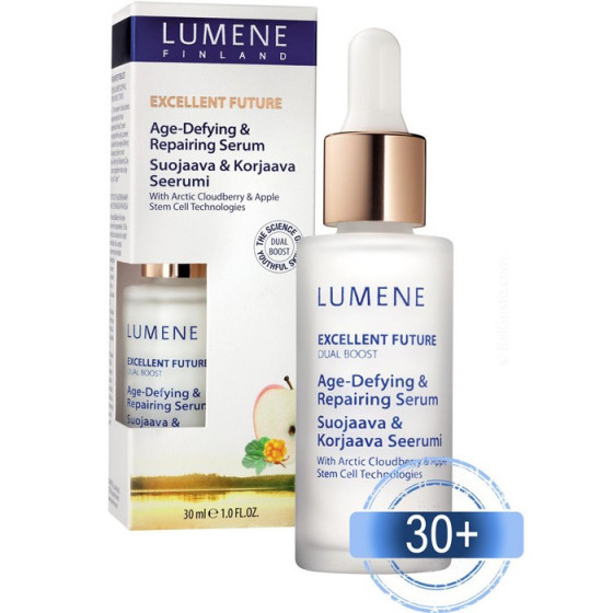 Lumene Excellent Future Dual Boost Age-Defying & Repairing Serum - Сыворотка восстанавливающая против старения кожи