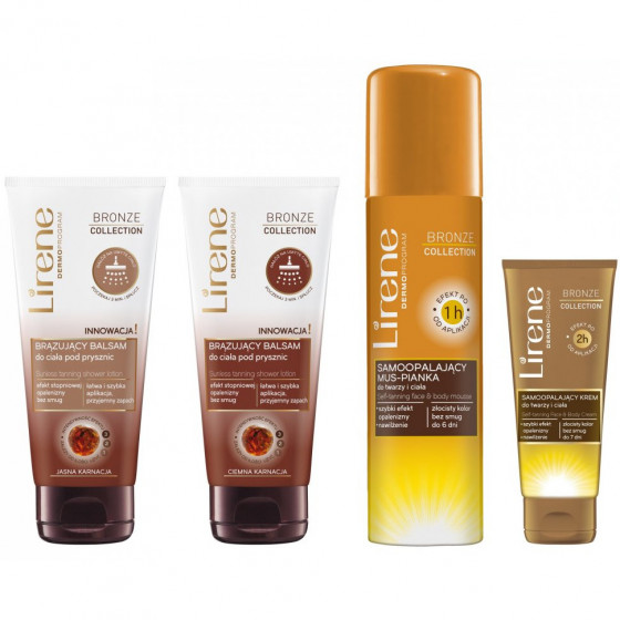 Lirene Bronze Sunless Tanning Shower Lotion Light Skin - Бальзам для душа с автозагаром для светлой кожи - 1