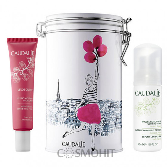 Caudalie Vinosource Matifying Fluid Set - Набор очищение и увлажнение "Виносурс Увлажняющий матирующий флюид"