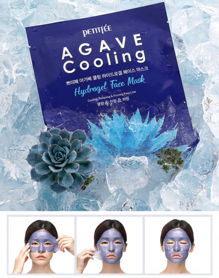 Petitfee & Koelf Agave Cooling Hydrogel Face Mask - Гидрогелевая охлаждающая маска с экстрактом агавы - 2