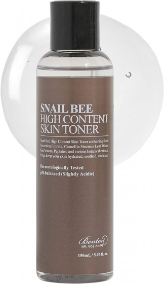 Benton Snail Bee High Content Skin Toner - Тонер с муцином улитки и пчелиным ядом - 1