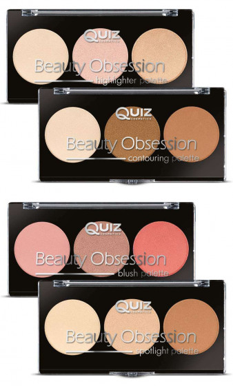 Quiz Cosmetics Beauty Obsession Palette Blush - Палетка румян для лица - 1