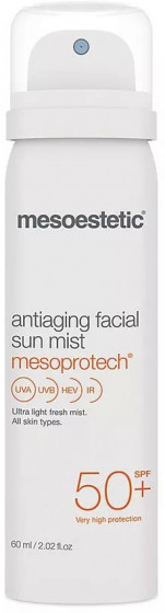 Mesoestetic Antiaging Facial Sun Mist SPF50+ - Солнцезащитный спрей для лица с антивозрастным эффектом