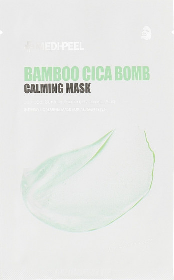 Medi Peel Bamboo Cica Bomb Calming Mask - Успокаивающая маска для лица с центеллой и бамбуком