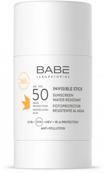 Babe Laboratorios Sun Protection Invisible Stick SPF50 - Солнцезащитный невидимый прозрачный стик для лица и тела