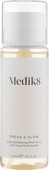 Medik8 Press & Glow Daily Exfoliating PHA Tonic - Ежедневный отшелушивающий тоник для лица с РНА и активатором ферментов