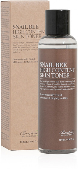 Benton Snail Bee High Content Skin Toner - Тонер с муцином улитки и пчелиным ядом