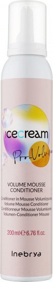 Inebrya Ice Cream Pro-Volume Mousse Conditioner - Мусс-кондиционер для придания объема тонким волосам