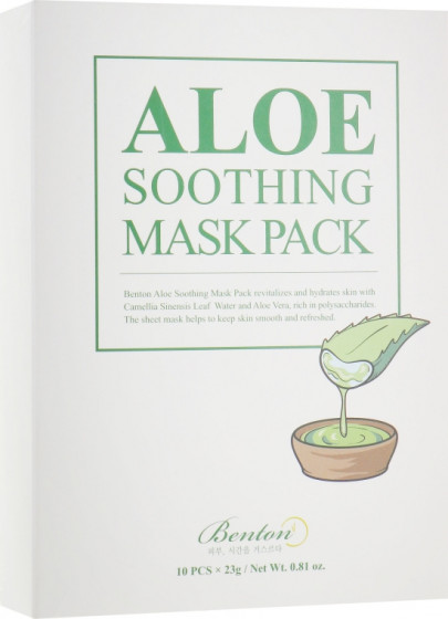 Benton Aloe Soothing Mask Pack - Успокаивающая маска для лица с алоэ
