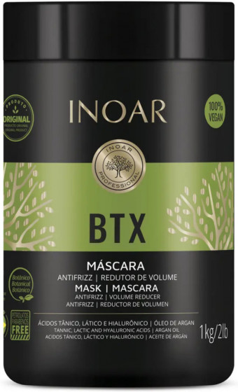 Inoar BTX Mask Antifrizz Volume Reducer - Ботокс для укрепления волос