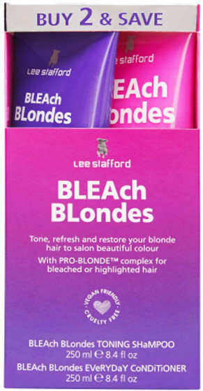 Lee Stafford Bleach Blondes Twin Pack - Подарочный набор для осветленных волос
