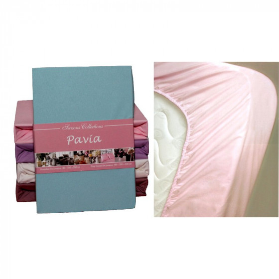 Pavia Простынь трикотажная на резинке (90-100x200) PAVIA PINK (PEMBE) светло-розовый