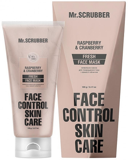 Mr.Scrubber Face Control Skin Care Fresh Raspberry & Cranberry Face Mask - Питательная маска для улучшения тона и свежести лица