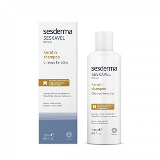 Sesderma Seskavel Repair Keratin Shampoo - Восстанавливающий шампунь с кератином