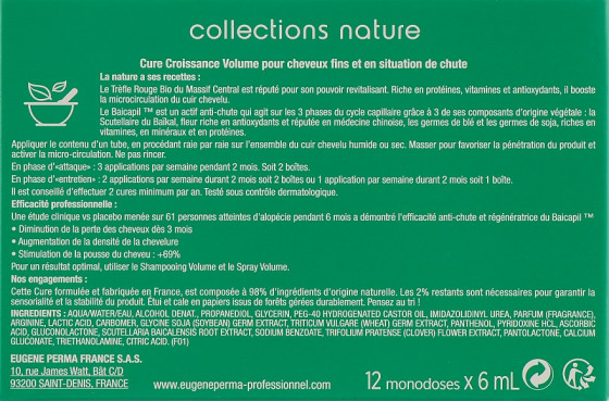 Eugene Perma Collections Nature Cure Croissance Volume - Ампулы против выпадения волос - 2