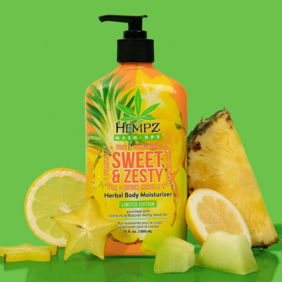 Hempz Mash-Ups Sweet & Zesty Herbal Body Moisturizer - Молочко для тела "Ананас-Дыня-Юзу-Карамболь" - 1