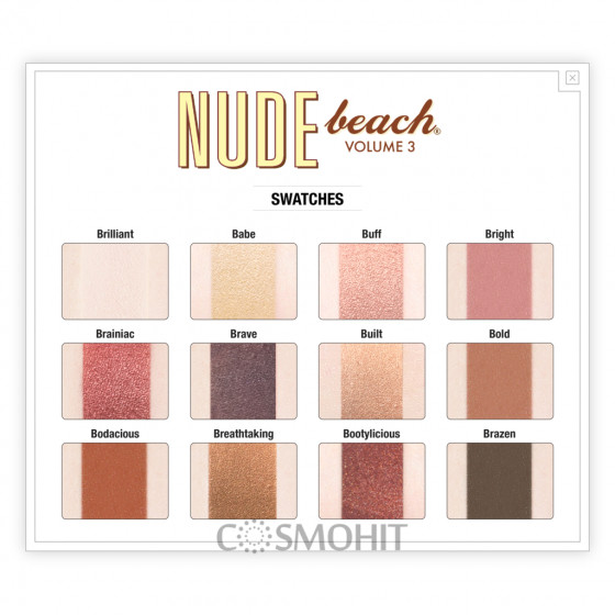 TheBalm Nude Beach Palette - Палетка теней - 2