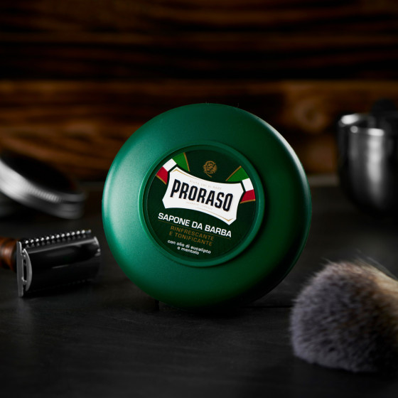 Proraso Green Line Refreshing Shaving Soap - Тонизирующее мыло для бритья с маслом эвкалипта и ментолом - 5