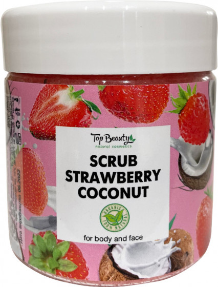 Top Beauty Scrub Strawberry Coconut - Скраб для тела и лица (клубника)