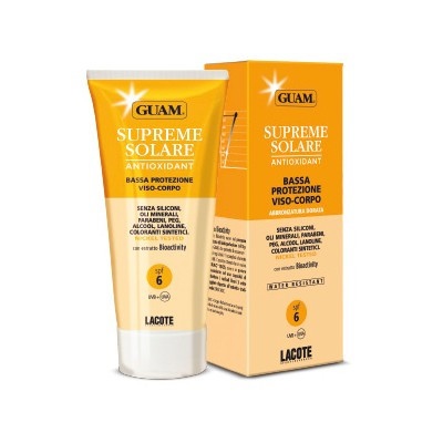 GUAM Supreme Solare Solare crema viso-corpo Bassa Protezione - Солнцезащитный спрей c антиоксидантным действием SPF6