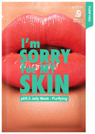 Ultru I'm Sorry For My Skin pH5.5 Jelly Mask Purifying - Тканевая маска для лица