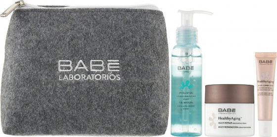 Babe Laboratorios Healthy Aging Kit - Антивозрастной набор для ухода за кожей с косметичкой
