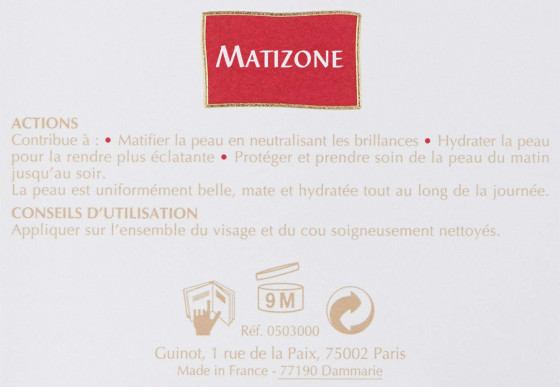 Guinot Creme Matizone - Матирующий увлажняющий крем для лица - 1