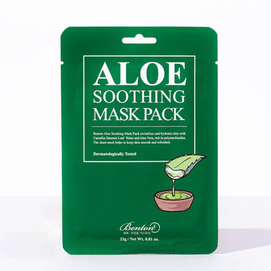 Benton Aloe Soothing Mask Pack - Успокаивающая маска для лица с алоэ - 3