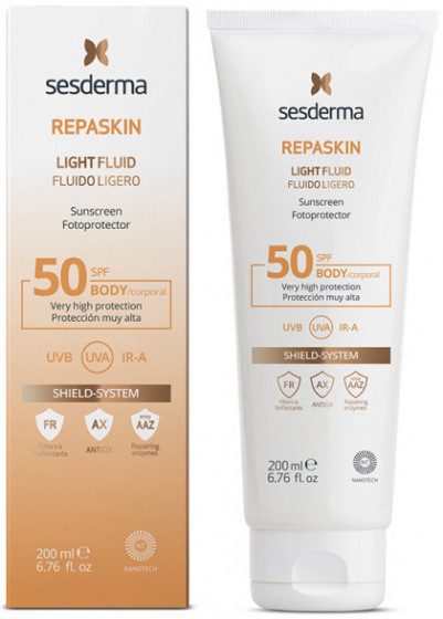 Sesderma Repaskin Light Fluid Body Sunscreen SPF50+ - Солнцезащитный флюид для тела