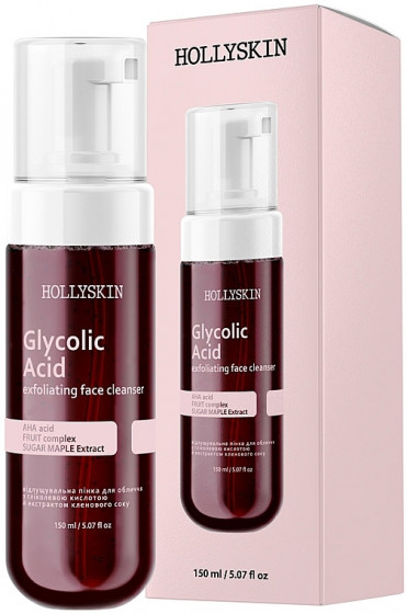 Hollyskin Glycolic Acid Exfoliating Face Cleanser - Отшелушивающая пенка для лица с гликолевой кислотой